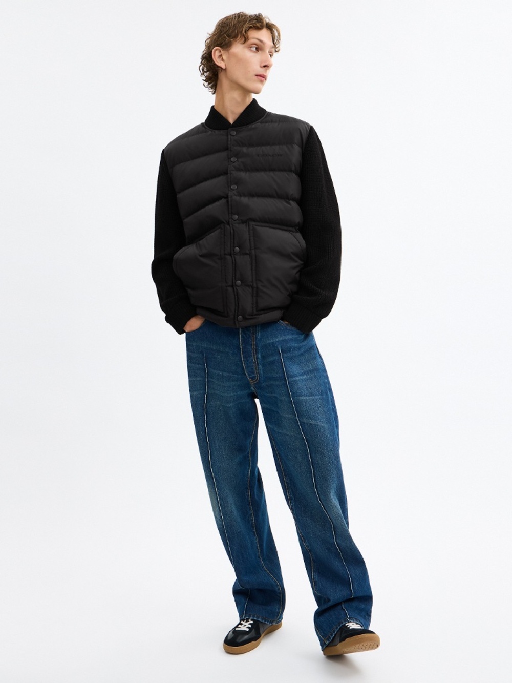 Coach Outlet Men's Padded Cardigan Jacket In Recycled Polyester Size Medium